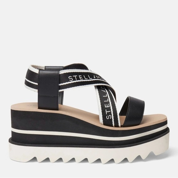 Stella McCartney/ Sneak-Elyse Crossover Strap Platform sandal. 37.5 NEW WITH BOX - Picture 2 of 6